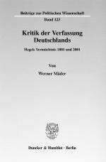 Cover-Bild Kritik der Verfassung Deutschlands.