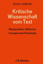 Cover-Bild Kritische Wissenschaft vom Text