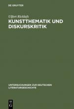 Cover-Bild Kunstthematik und Diskurskritik