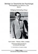 Cover-Bild Kurt Lewin – Person, Werk, Umfeld