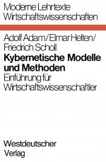 Cover-Bild Kybernetische Modelle und Methoden