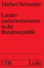 Cover-Bild Länderparlamentarismus in der Bundesrepublik