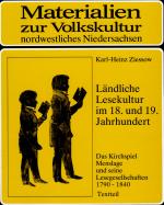 Cover-Bild Ländliche Lesekultur im 18. und 19. Jahrhundert