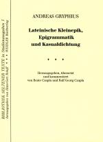 Cover-Bild Lateinische Kleinepik, Epigrammatik und Kasualdichtung