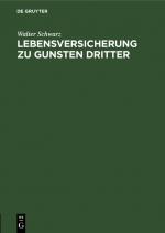 Cover-Bild Lebensversicherung zu Gunsten Dritter