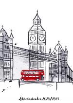 Cover-Bild Lehrerkalender 2020 2021 mit London/Big Ben Cover