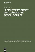 Cover-Bild "Leichtfertigkeit" und ländliche Gesellschaft