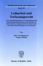 Cover-Bild Leiharbeit und Verfassungsrecht.