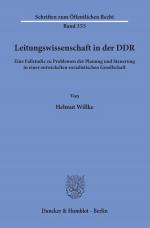 Cover-Bild Leitungswissenschaft in der DDR.