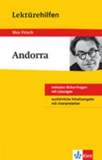 Cover-Bild Lektürehilfen Max Frisch "Andorra"