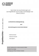 Cover-Bild Lernförderliche Arbeitsgestaltung und Unterstützung des Lernens beim Arbeiten