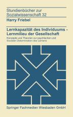 Cover-Bild Lernkapazität des Individuums — Lernmilies der Gesellschaft