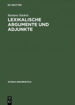 Cover-Bild Lexikalische Argumente und Adjunkte