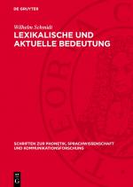 Cover-Bild Lexikalische und aktuelle Bedeutung