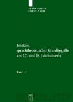 Cover-Bild Lexikon sprachtheoretischer Grundbegriffe des 17. und 18. Jahrhunderts