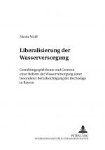 Cover-Bild Liberalisierung der Wasserversorgung