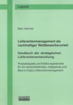 Cover-Bild Lieferantenmanagement als nachhaltiger Wettbewerbsvorteil. Handbuch der strategischen Lieferantenentwicklung