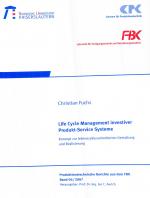 Cover-Bild Life cycle management investiver Produkt-Service-Systeme