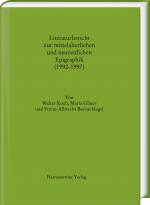 Cover-Bild Literaturbericht zur mittelalterlichen und neuzeitlichen Epigraphik (1992-1997)