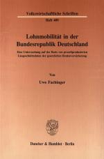 Cover-Bild Lohnmobilität in der Bundesrepublik Deutschland.