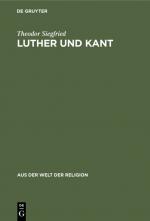 Cover-Bild Luther und Kant