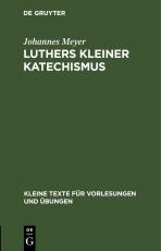 Cover-Bild Luthers kleiner Katechismus