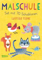 Cover-Bild Malschule: Set mit 70 Schablonen: Lustige Tiere