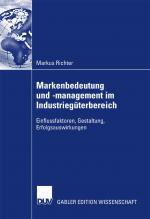 Cover-Bild Markenbedeutung und -management im Industriegüterbereich