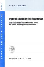 Cover-Bild Marktreaktionen von Konsumenten.