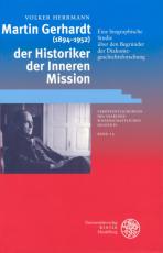 Cover-Bild Martin Gerhardt (1894-1952) - der Historiker der Inneren Mission