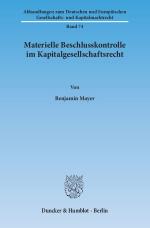 Cover-Bild Materielle Beschlusskontrolle im Kapitalgesellschaftsrecht.