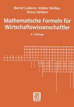 Cover-Bild Mathematische Formeln für Wirtschaftswissenschaftler