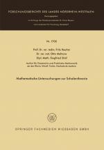 Cover-Bild Mathematische Untersuchungen zur Schalentheorie