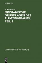 Cover-Bild Mechanische Grundlagen des Flugzeugbaues, Teil 2