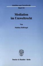Cover-Bild Mediation im Umweltrecht.