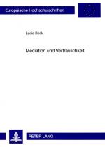 Cover-Bild Mediation und Vertraulichkeit