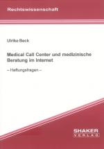 Cover-Bild Medical Call Center und medizinische Beratung im Internet