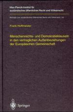 Cover-Bild Menschenrechts- und Demokratieklauseln in den vertraglichen Außenbeziehungen der Europäischen Gemeinschaft