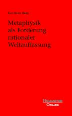 Cover-Bild Metaphysik als Forderung rationaler Weltauffassung