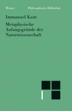 Cover-Bild Metaphysische Anfangsgründe der Naturwissenschaft