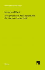 Cover-Bild Metaphysische Anfangsgründe der Naturwissenschaft