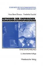 Cover-Bild Methoden der empirischen Kommunikationsforschung