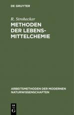 Cover-Bild Methoden der Lebensmittelchemie