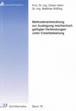 Cover-Bild Methodenentwicklung zur Auslegung mechanisch gefügter Verbindungen unter Crashbelastung