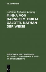 Cover-Bild Minna von Barnhelm. Emilia Galotti. Nathan der Weise