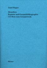 Cover-Bild Miszellen. Register und Gesamtbibliographie. CD-ROM zum Gesamtwerk