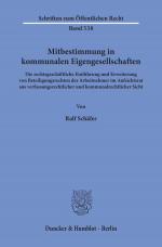 Cover-Bild Mitbestimmung in kommunalen Eigengesellschaften.