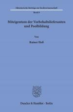 Cover-Bild Miteigentum der Vorbehaltslieferanten und Poolbildung.