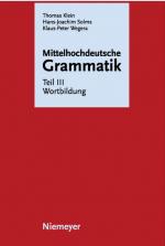 Cover-Bild Mittelhochdeutsche Grammatik / Wortbildung