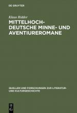 Cover-Bild Mittelhochdeutsche Minne- und Aventiureromane